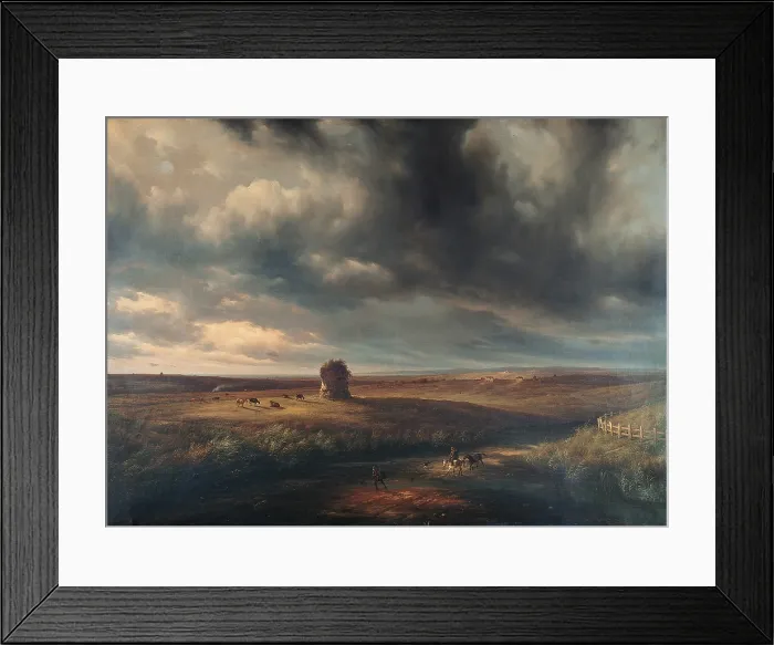 Framed Print : View of the Roman fields with storm approaching, by Giuseppe Cannelli, 1838 - 1839, 19th Century, oil on canvas, 122 x 170 cm - Italy, Lazio, Rome Framed Print : View of the Roman fields with storm approaching, by Giuseppe Cannelli, 1838 - 1839, 19th Century, oil on canvas, 122 x 170 cm - Italy, Lazio, Rome