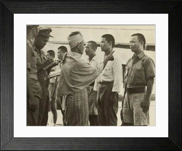 Framed Print : Accusation of a Burmese civilian from Kalagon, where Japanese troops massacred 637 villagers Framed Print : Accusation of a Burmese civilian from Kalagon, where Japanese troops massacred 637 villagers