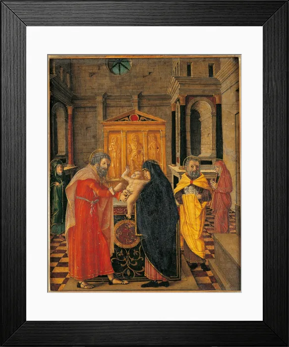 Framed Print : Circumcision of Christ, by Bernardino Butinone, 1450 - 1507, 15-16th Century, board - Italy, Lombardy, Bergamo, Carrara Academy. Whole artwork view