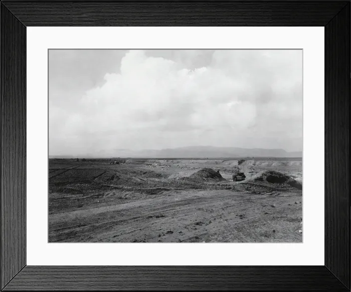 Framed Print : Battle of Kasserine Pass, Feb. 19-22, 1943. U.S. 1st Armored Division tanks lined up in a dry river bed, to act as front defense line. In a close battle with Germans, U.S Framed Print : Battle of Kasserine Pass, Feb. 19-22, 1943. U.S. 1st Armored Division tanks lined up in a dry river bed, to act as front defense line. In a close battle with Germans, U.S
