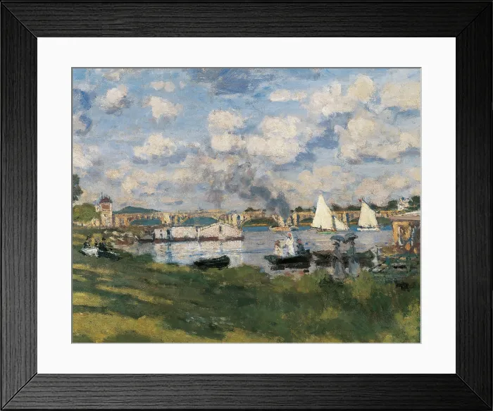 Framed Print : The Basin at Argenteuil, by Claude Monet, 1872, 19th Century, oil on canvas - France, Paris, Muse d'Orsay. Detail