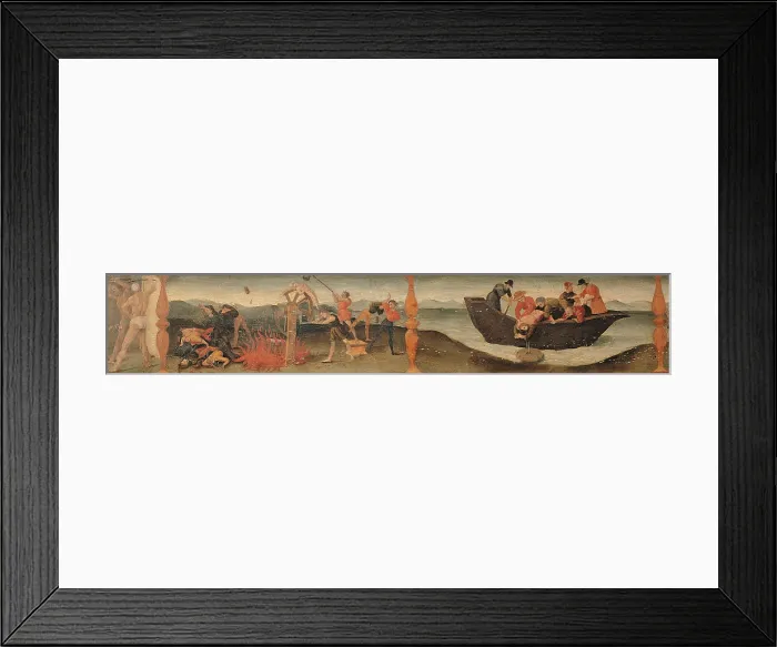 Framed Print : Stories of Saint Christina, by unknown artist related to Luca Signorelli, 15th Century, board - Italy, Lombardy, Pinacoteca di Brera. Detail