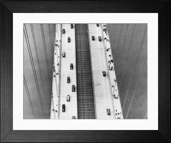 Framed Print : Aerial view of George Washington Bridge, New York City, in the 1930s