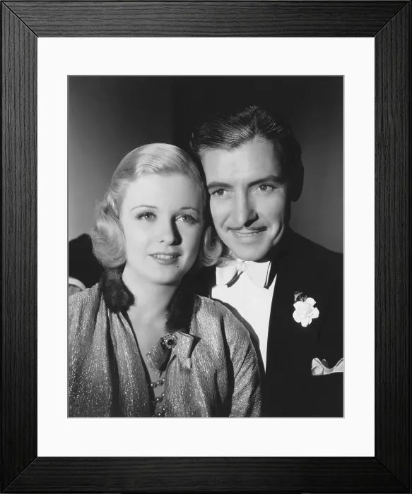 Framed Print : THE MAN WHO BROKE THE BANK AT MONTE CARLO, from left: Joan Bennett, Ronald Colman, 1935, TM & Copyright 20th Century Fox Film Corp. / courtesy Everett Collection