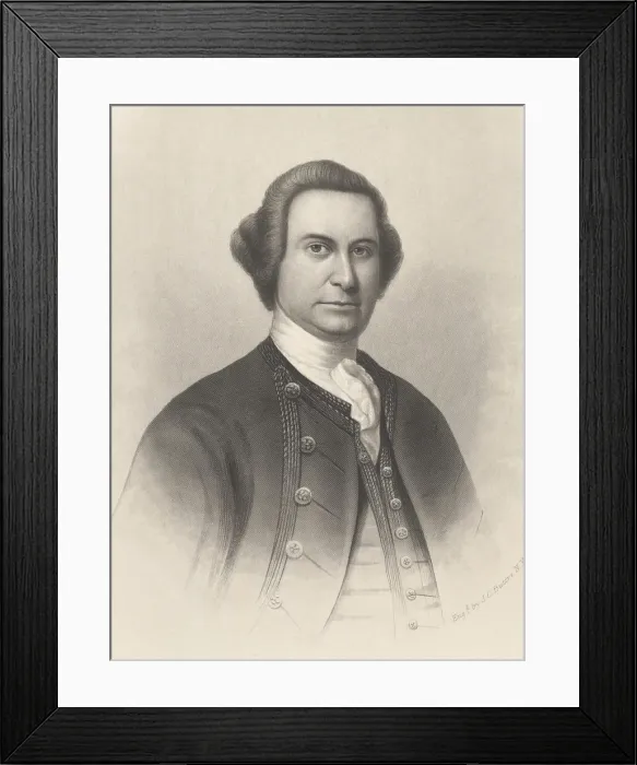 Framed Print : Sir William Johnson, emigrated to New York Colony in 1838, to manage his uncles land holdings