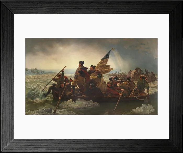 Framed Print : American Revolution. Washington Crossing the Delaware, by Emanuel Leutze, oil on canvas painted in 1851 Framed Print : American Revolution. Washington Crossing the Delaware, by Emanuel Leutze, oil on canvas painted in 1851