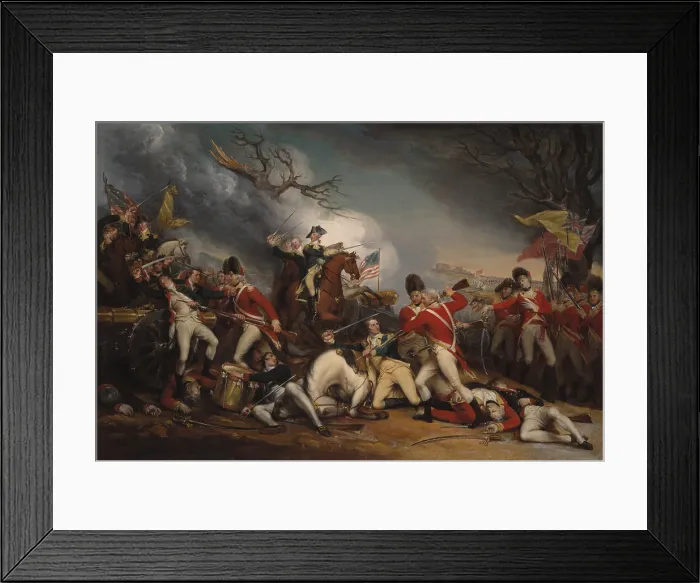 Framed Print : American Revolution. The Death of General Mercer at Battle of Princeton, Jan. 3, 1777. by John Trumbull Framed Print : American Revolution. The Death of General Mercer at Battle of Princeton, Jan. 3, 1777. by John Trumbull