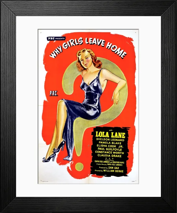 Framed Print : WHY GIRLS LEAVE HOME, Lola Lane, 1945 Framed Print : WHY GIRLS LEAVE HOME, Lola Lane, 1945