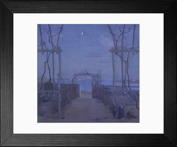 Framed Print : Spring Evening, by Umberto Moggioli, 1914, 20th Century, oil on canvas - Italy, Veneto, Venice, Office of the Judge of the Waters. Whole artwork view