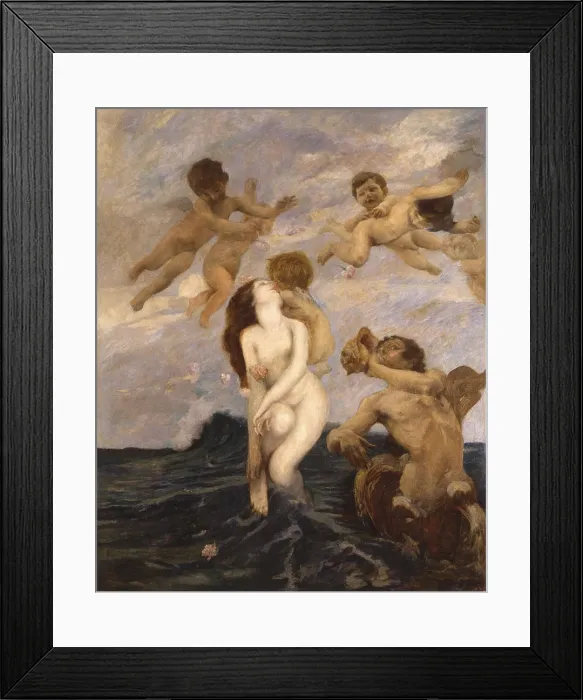 Framed Print : Birth of Venus, by Ettore Tito, 1903, 20th Century, oil on canvas - Italy, Veneto, Venice, Ca Pesaro, International Gallery of Modern Art. Whole artwork view Framed Print : Birth of Venus, by Ettore Tito, 1903, 20th Century, oil on canvas - Italy, Veneto, Venice, Ca Pesaro, International Gallery of Modern Art. Whole artwork view