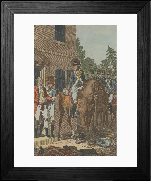 Framed Print : American Revolution, New York-New Jersey Campaign, American General Charles Lee was captured in Morris County, New Jersey Framed Print : American Revolution, New York-New Jersey Campaign, American General Charles Lee was captured in Morris County, New Jersey