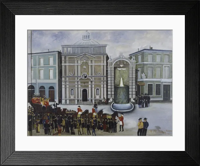 Framed Print : Itinerant dentist, by Orneore Metelli, 1936, 20th Century, - Italy, Umbria, Terni, Public Gallery Orneore Metelli. Whole artwork view