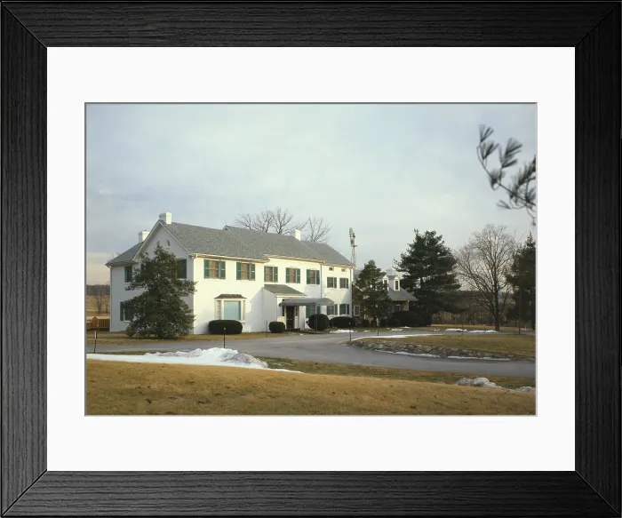 Framed Print : The main house at Eisenhower Farm on Emmitsburg Road (U.S. 15), Gettysburg, Pennsylvania. - (BSLOC_2014_16_249)