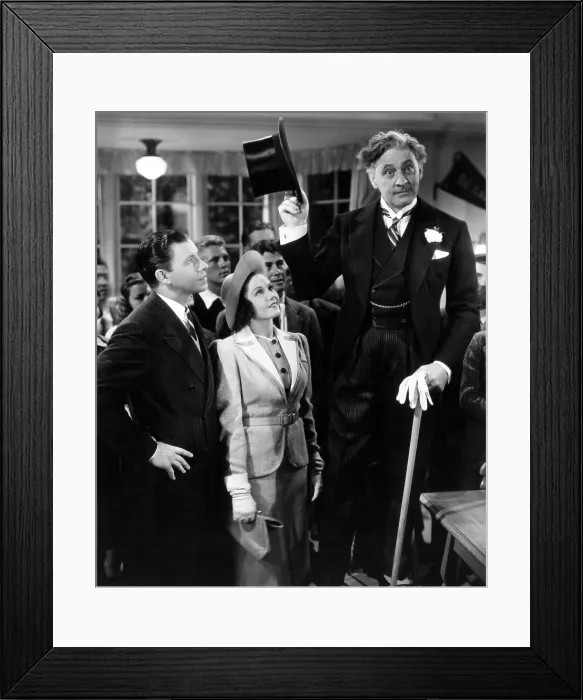 Framed Print : HOD THAT CO-ED, from left: George Murphy, Marjorie Weaver, John Barrymore, 1938, TM & Copyright 20th Century Fox Film Corp. / courtesy Everett Collection Framed Print : HOD THAT CO-ED, from left: George Murphy, Marjorie Weaver, John Barrymore, 1938, TM & Copyright 20th Century Fox Film Corp. / courtesy Everett Collection