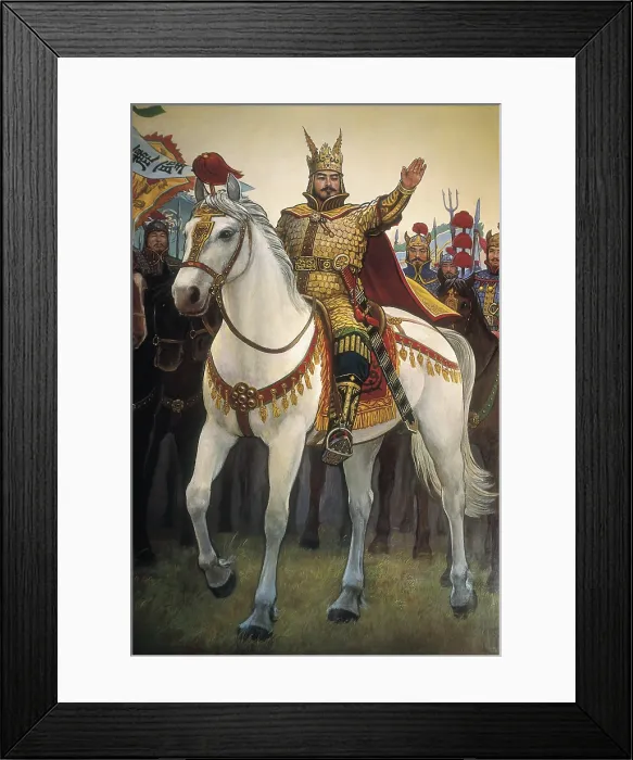 Framed Print : NORTH KOREA. Ryongsanri. Tomb of King Tongmyung. Mural painting with portrait of the king. Painting. AISA / Everett Collection**US SALES ONLY**