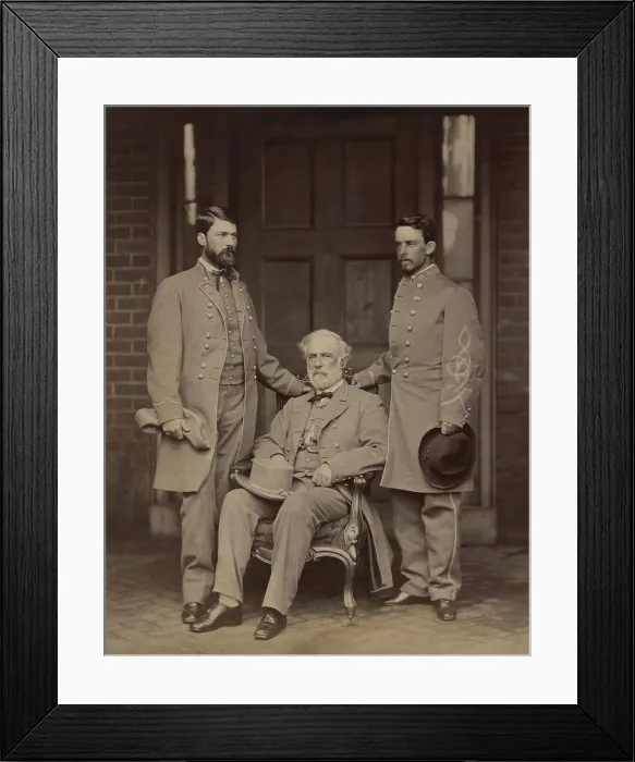 Framed Print : Confederate General Robert E. Lee, as photographed at his Franklin Street residence in Richmond, on April 16, 1865