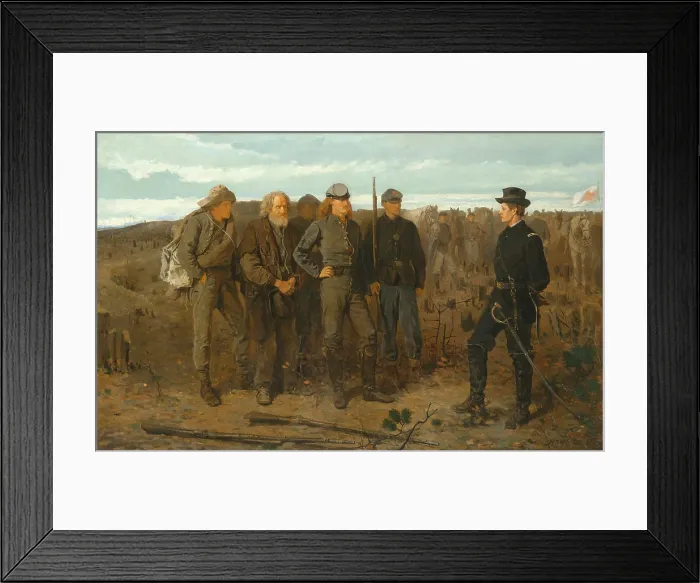 Framed Print : PRISONERS FROM THE FRONT, by Winslow Homer, 1866, American, oil on canvas