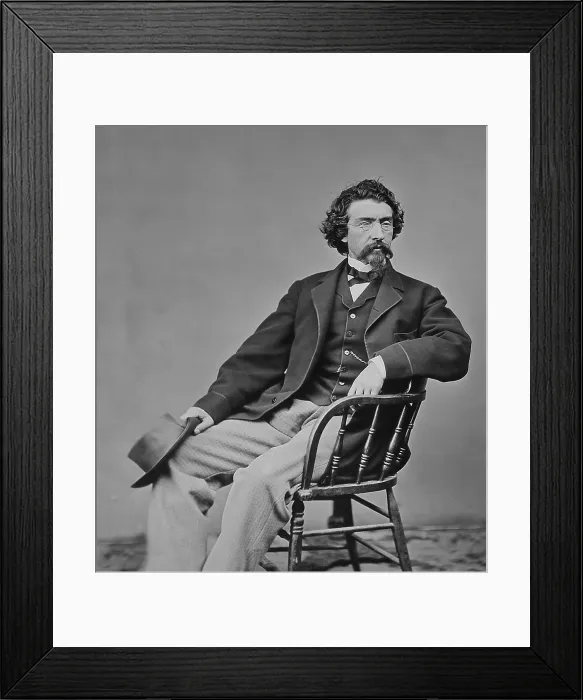 Framed Print : Mathew Brady portrait lithograph published in Photographic Art Journal in 1851. He had studied art before adopting photography in the early 1840s Framed Print : Mathew Brady portrait lithograph published in Photographic Art Journal in 1851. He had studied art before adopting photography in the early 1840s