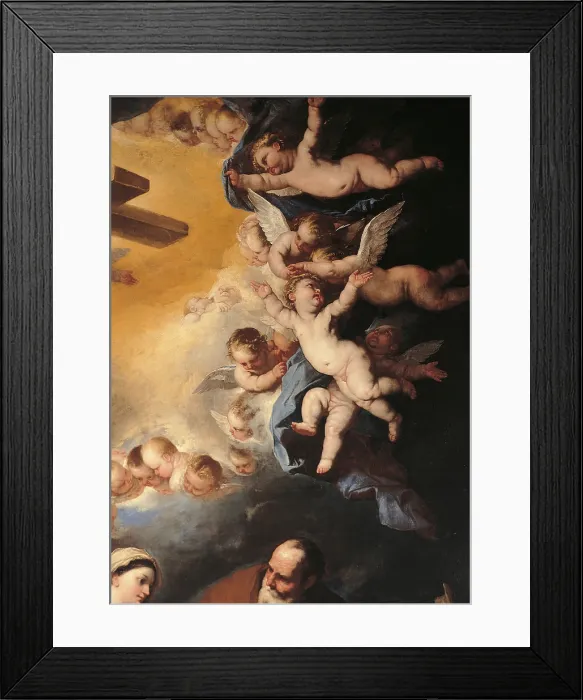 Framed Print : Holy Family with Saint Antony of Padua, by Luca Giordano, 1650 - 1699, oil on canvas - Italy, Lombardy, Milan, Pinacoteca di Brera. Detail Framed Print : Holy Family with Saint Antony of Padua, by Luca Giordano, 1650 - 1699, oil on canvas - Italy, Lombardy, Milan, Pinacoteca di Brera. Detail