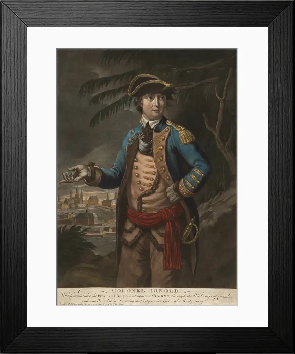 Framed Print : Colonel Benedict Arnold was appointed commander of West Point in July 1780 by George Washington