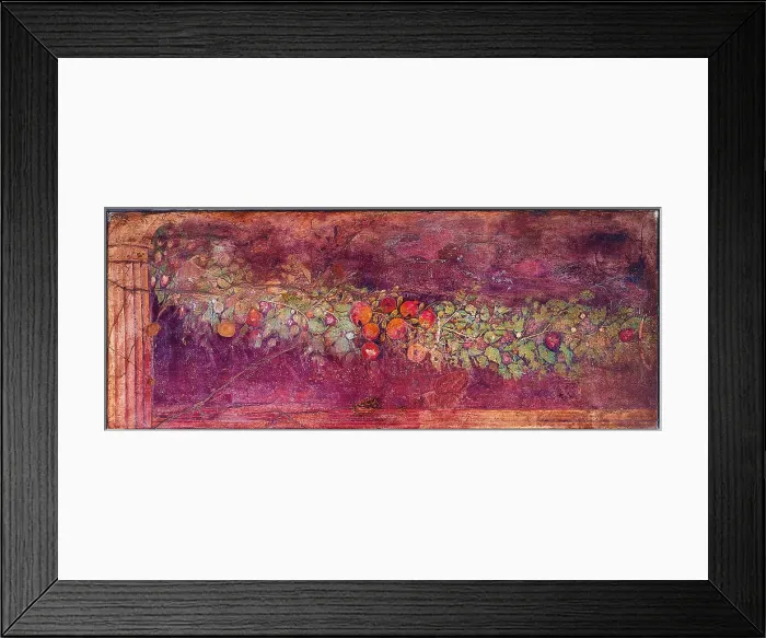 Framed Print : Wreath, by unknown artist, c. 60, 1st Century B.C. ripped fresco, 113 x 270 cm - Italy, Campania, Naples, National Archaeological Museum, Room LXVII, inv. s.n.2