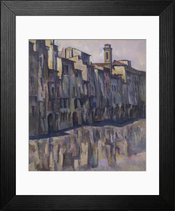 Framed Print : Houses in San Jacopo sopr'Arno, by Alfredo Muller, 1915, 20th Century, oil on canvas - Private collection. Whole artwork view Framed Print : Houses in San Jacopo sopr'Arno, by Alfredo Muller, 1915, 20th Century, oil on canvas - Private collection. Whole artwork view