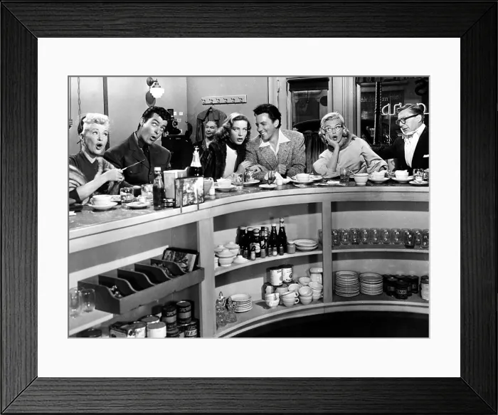 Framed Print : HOW TO MARRY A MILLIONAIRE, Betty Grable, Rory Calhoun, Lauren Bacall, Cameron Mitchell, Marilyn Monroe, David Wayne, 1953, TM and Copyright (c) 20th Century-Fox Film Corp