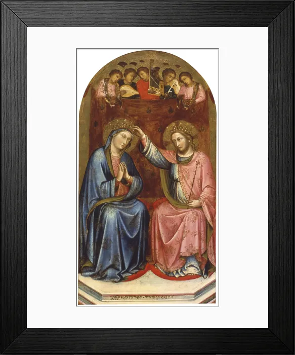 Framed Print : Coronation of the Virgin, by Giovanni da Bologna, 14th Century, board - USA, Denver, Denver Art Museum. Whole artwork view Framed Print : Coronation of the Virgin, by Giovanni da Bologna, 14th Century, board - USA, Denver, Denver Art Museum. Whole artwork view