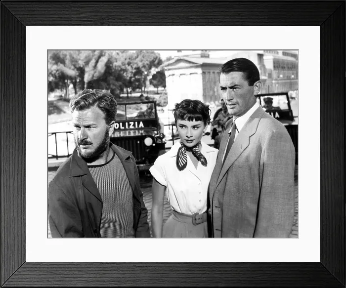 Framed Print : ROMAN HOLIDAY, Eddie Albert, Audrey Hepburn, Gregory Peck, 1953