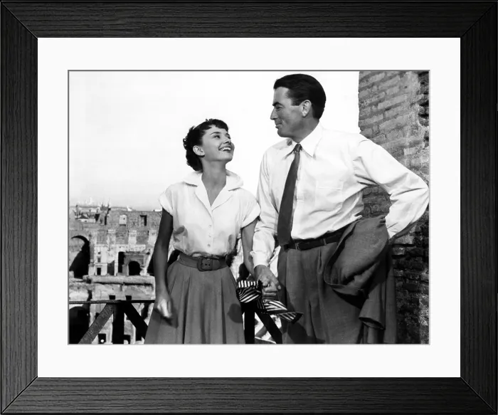 Framed Print : ROMAN HOLIDAY, Audrey Hepburn, Gregory Peck, 1953