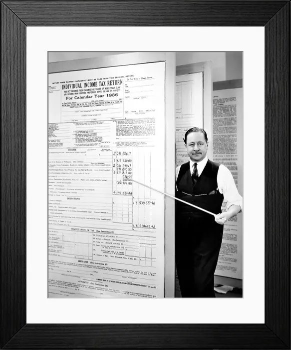 Framed Print : HOW TO FIGURE INCOME TAX, Robert Benchley, 1938