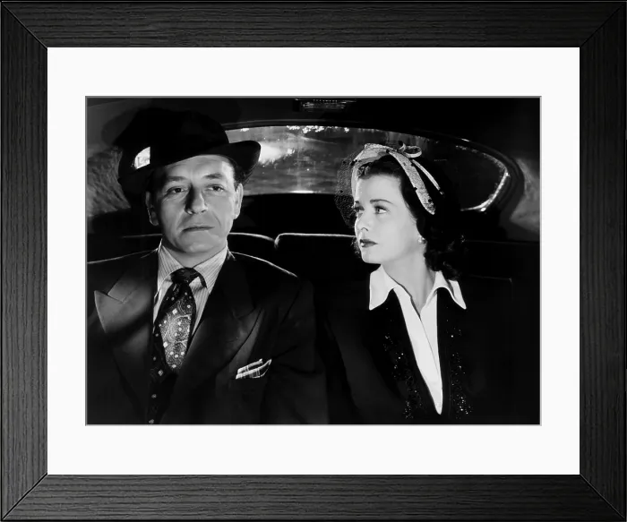 Framed Print : HOLLOW TRIUMPH, from left, Paul Henreid, Joan Bennett, 1948