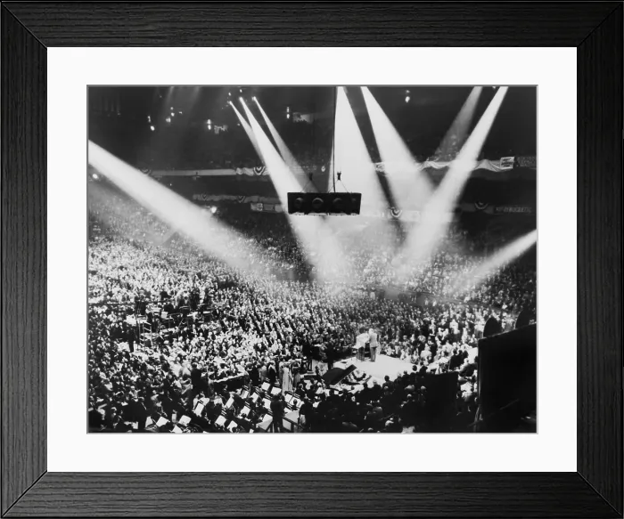 Framed Print : Adlai E. Stevenson addressing a crowd in Madison Square Garden, New York City, 1956
