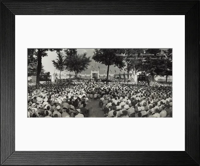 Framed Print : Wendell L. Willkie Notification Ceremony, in Elwood, Indiana, August 17, 1940