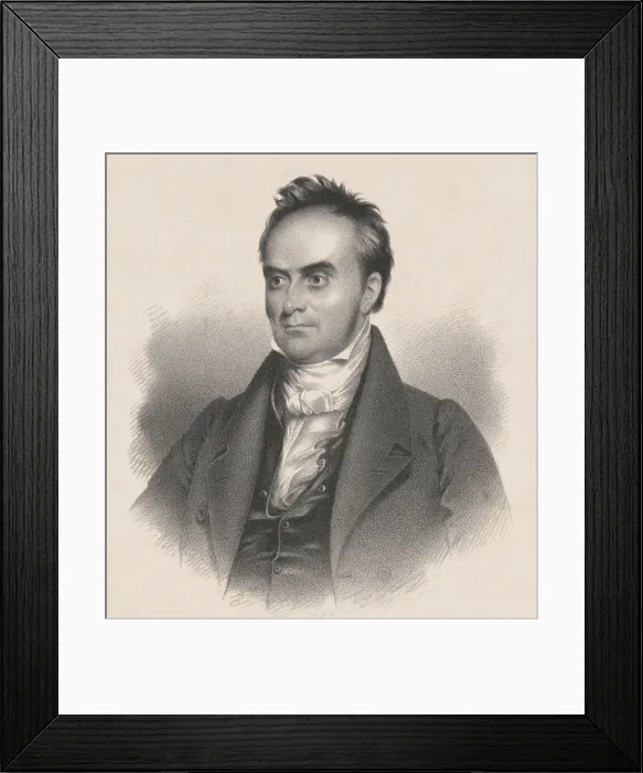 Framed Print : Daniel Webster, 1841-45, served as Secretary of State in the administration of John Tyler, after the death of William Henry Harrison