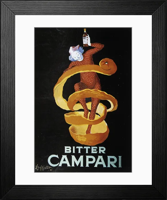 Framed Print : Bitter Campari, by Leonetto Campiello, 1921, 20th century, lithograph - Italy, Lombardy, Milan, Castello Sforzesco, Achille Bertarelli Civic Prints Collection. Whole artwork view
