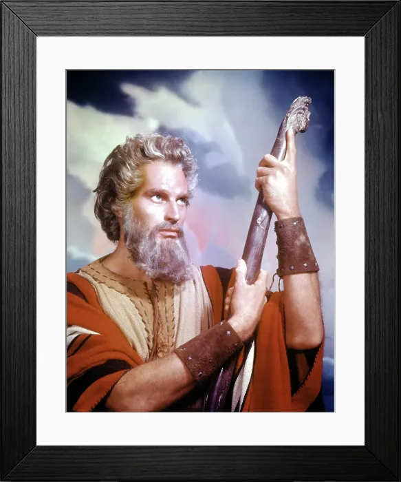 Framed Print : THE TEN COMMANDMENTS, Charlton Heston, 1956 Framed Print : THE TEN COMMANDMENTS, Charlton Heston, 1956