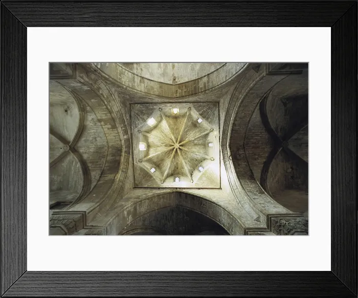 Framed Print : Monastery of Santa Mara de Vallbona. SPAIN. Vallbona de les Monges. Monastery of Santa Mara de Vallbona. Dome. Cistercian art. Architecture
