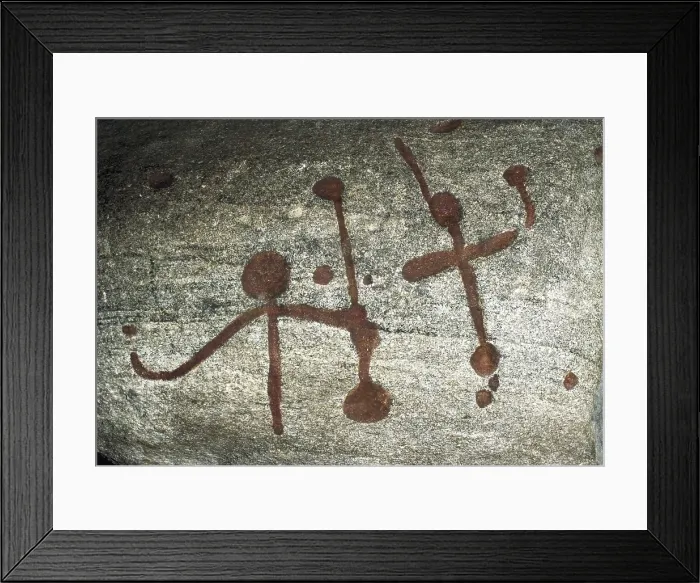 Framed Print : NORWAY. HELGELAND. Bronze Age. Petroglyph; Cave. AISA / Everett Collection**US SALES ONLY**