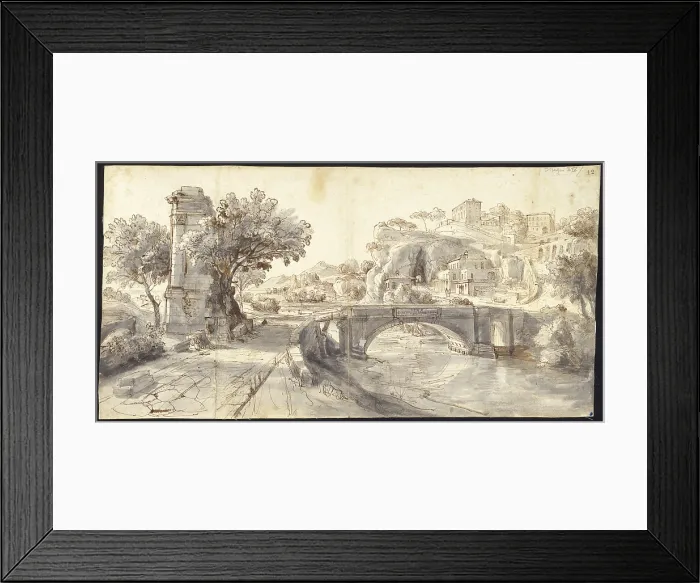 Framed Print : Conceived View, by Gaspar Van Wittel also known as Gaspare Vanvitelli, 1700, 18th Century, pen, ink and watercolor on paper - Italy, Lazio, Rome, Central National Library Framed Print : Conceived View, by Gaspar Van Wittel also known as Gaspare Vanvitelli, 1700, 18th Century, pen, ink and watercolor on paper - Italy, Lazio, Rome, Central National Library