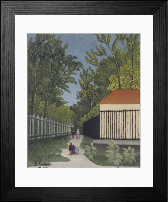 Framed Print : View of Monsouris Park, by Henri Rousseau also known as Doganiere, 1910, 20th Century, oil on canvas - Russia, Moscow, Pushkin Museum of Fine Arts. Whole artwork view
