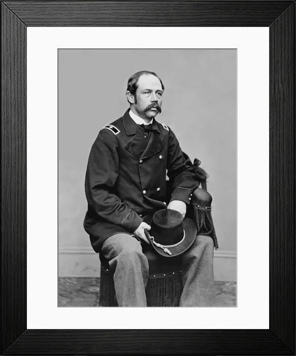 Framed Print : Union Secret Service officers at Brandy Station, c. 1863. L-R: Colonel George Sharpe; John C. Babcock; unidentified; Lt. Col. John McEntee Framed Print : Union Secret Service officers at Brandy Station, c. 1863. L-R: Colonel George Sharpe; John C. Babcock; unidentified; Lt. Col. John McEntee