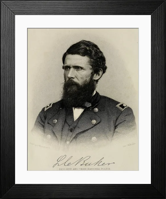 Framed Print : In the first year of the US Civil War, Lafayette Curry Baker spied on Confederate forces for General Winfield Scott