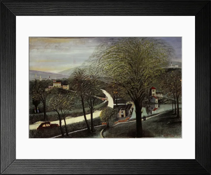 Framed Print : Spring in Terni, by Orneore Metelli, 1935, 20th Century, oil on plywood, 47 x 71 cm - Italy, Umbria, Terni, Civic Collection Orneore Metelli. Whole artwork view