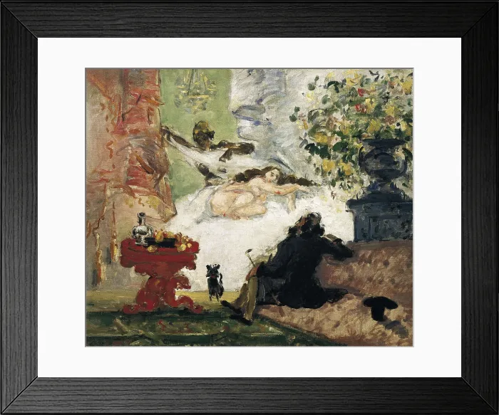 Framed Print : CEZANNE, Paul (1839-1906). A Modern Olympia (Une moderne Olympia). 1873 - 1874. Impressionism. Oil on canvas. FRANCE. Paris. Muse d'Orsay (Orsay Museum)