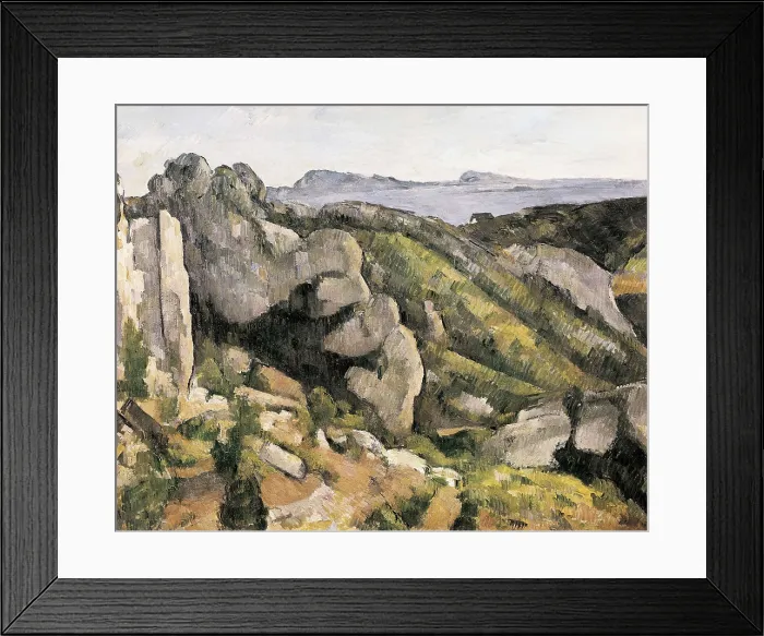 Framed Print : CEZANNE, Paul (1839-1906). Rocks at L'Estaque. 1882. Post-Impressionism. Oil on canvas. BRAZIL. Sao Paulo. Sao Paulo Museum of Art. AISA / Everett Collection**US SALES ONLY**