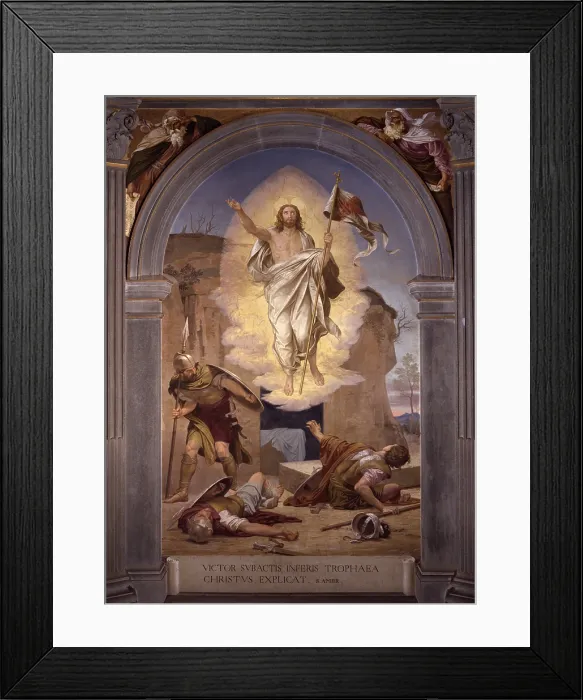 Framed Print : Resurrection, by Alessandro Franchi, 1880 - 1899, 19th Century, fresco - Italy, Tuscany, Siena, Monumental Cemetery. Whole artwork view Framed Print : Resurrection, by Alessandro Franchi, 1880 - 1899, 19th Century, fresco - Italy, Tuscany, Siena, Monumental Cemetery. Whole artwork view