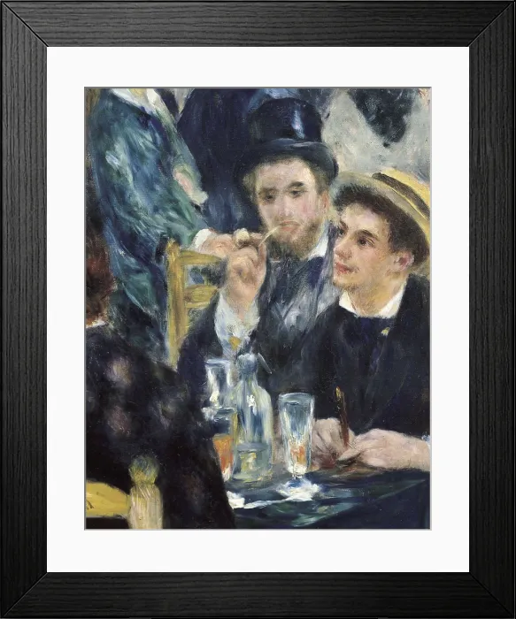 Framed Print : RENOIR, Pierre-Auguste (1841-1919). Ball at the Moulin de la Galette, Montmartre. 1876. Left detail. Impressionism. Oil on canvas. FRANCE. Paris. Muse d'Orsay (Orsay Museum) Framed Print : RENOIR, Pierre-Auguste (1841-1919). Ball at the Moulin de la Galette, Montmartre. 1876. Left detail. Impressionism. Oil on canvas. FRANCE. Paris. Muse d'Orsay (Orsay Museum)