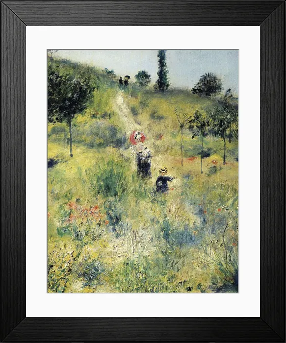 Framed Print : RENOIR, Pierre-Auguste (1841-1919). The Path through the Long Grass. ca. 1875. Central detail. Impressionism. Oil on canvas. FRANCE. Paris. Muse d'Orsay (Orsay Museum)