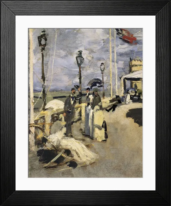 Framed Print : MONET, Claude (1840-1926). Hotel des Roches-Noires in Trouville. 1870. Left detail. Impressionism. Oil on canvas. FRANCE. Paris. Muse d'Orsay (Orsay Museum) Framed Print : MONET, Claude (1840-1926). Hotel des Roches-Noires in Trouville. 1870. Left detail. Impressionism. Oil on canvas. FRANCE. Paris. Muse d'Orsay (Orsay Museum)